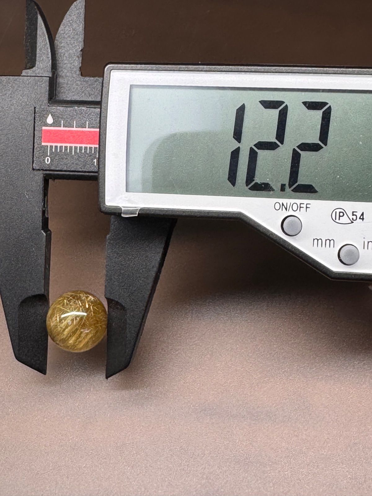 最高品質] SSS大玉12.2㎜ タイチンルチル 金針が輝く大玉】14.8