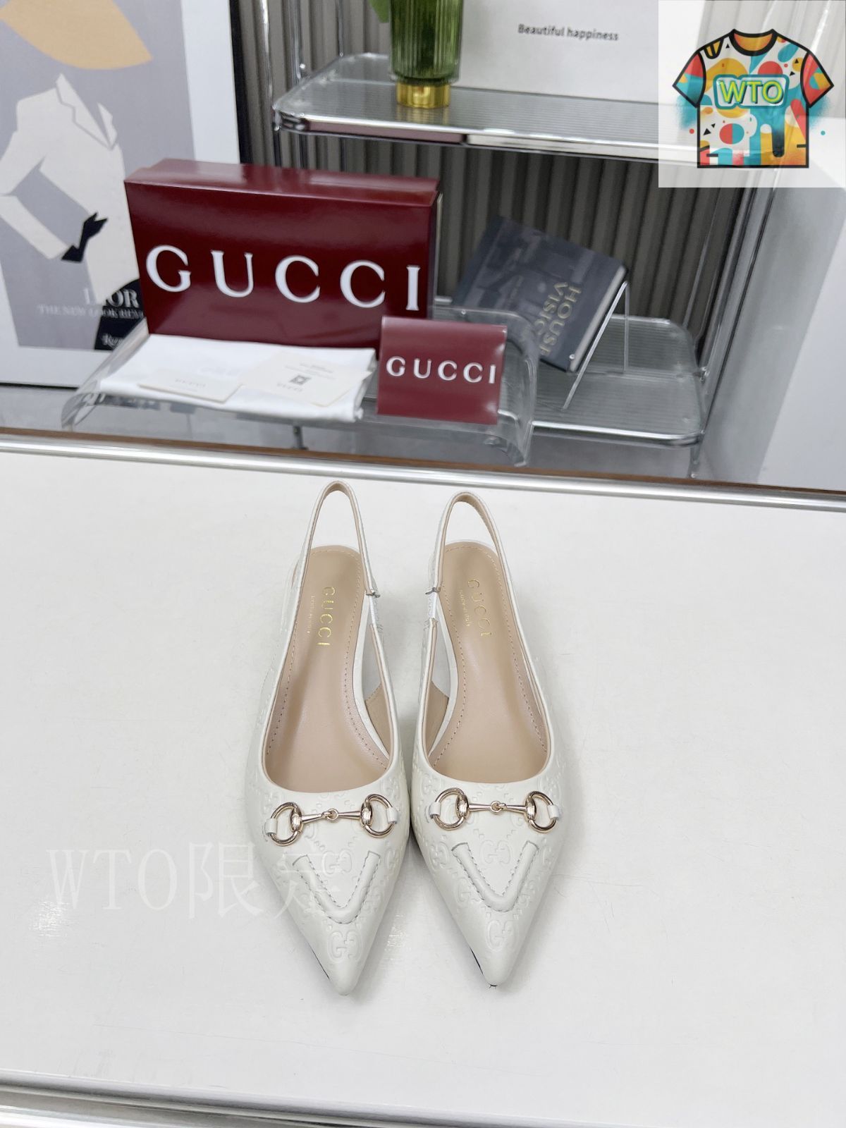 natsu♡ 特別値下げ‼︎ 【美品】GUCCI ヒール　シューズ Gucci Tinsel Sport Sandal Beige Multicolor sz 7.5G / 8.5US