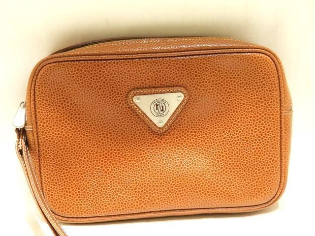 まだ美品 renoma レノマ リスト付き セカンドバッグ ◇ ブラウン