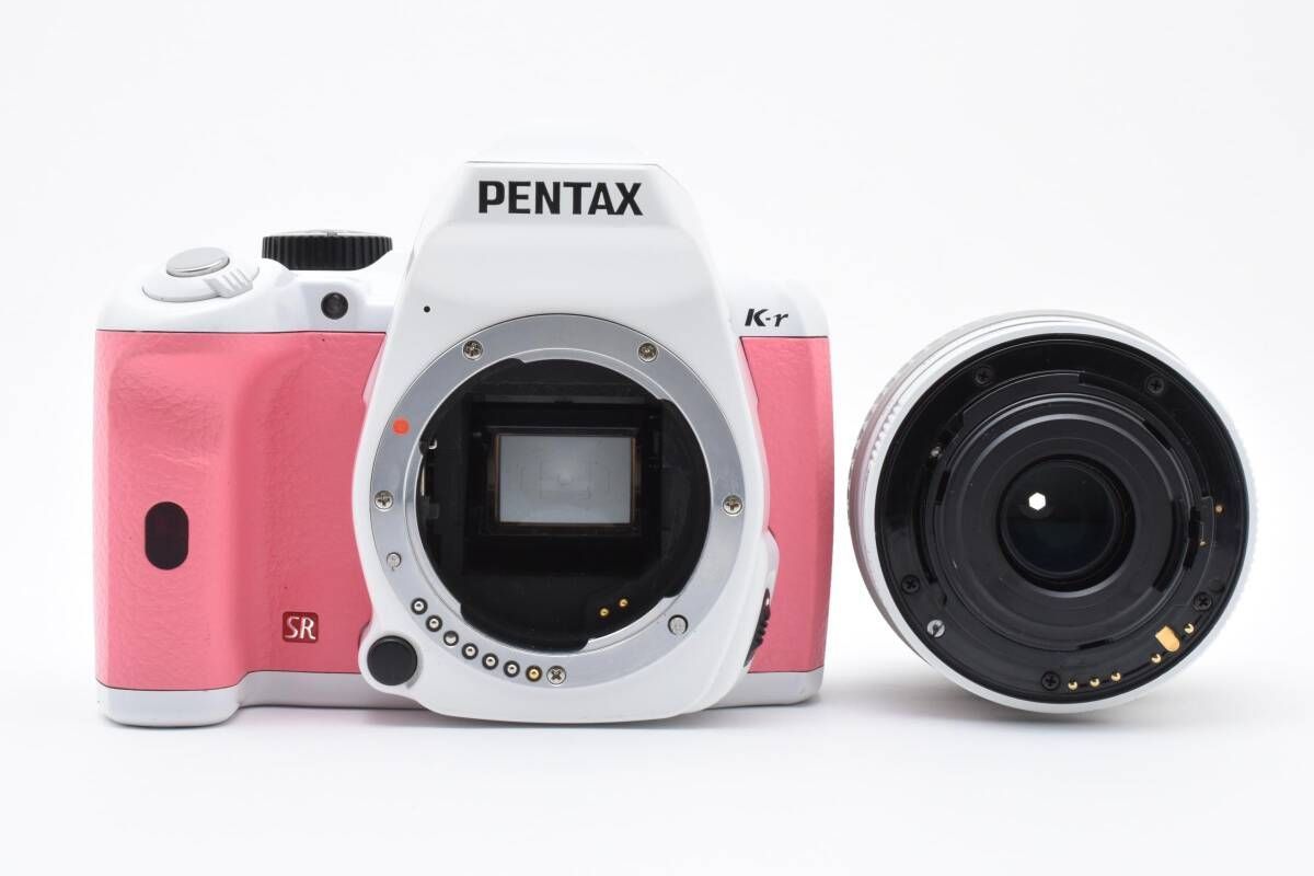  ペンタックス PENTAX K R ホワイト ピンク 18 55 mm レンズ付き Y 484 3350 デジタル一眼レフ デジタルカメラ
