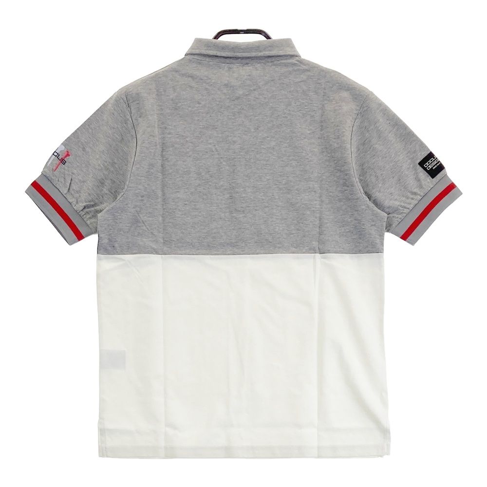 サイズ M DOCUS ドゥーカス 半袖ポロシャツ ボタンダウン グレー系 240101523820 ゴルフウェア メンズ ストスト