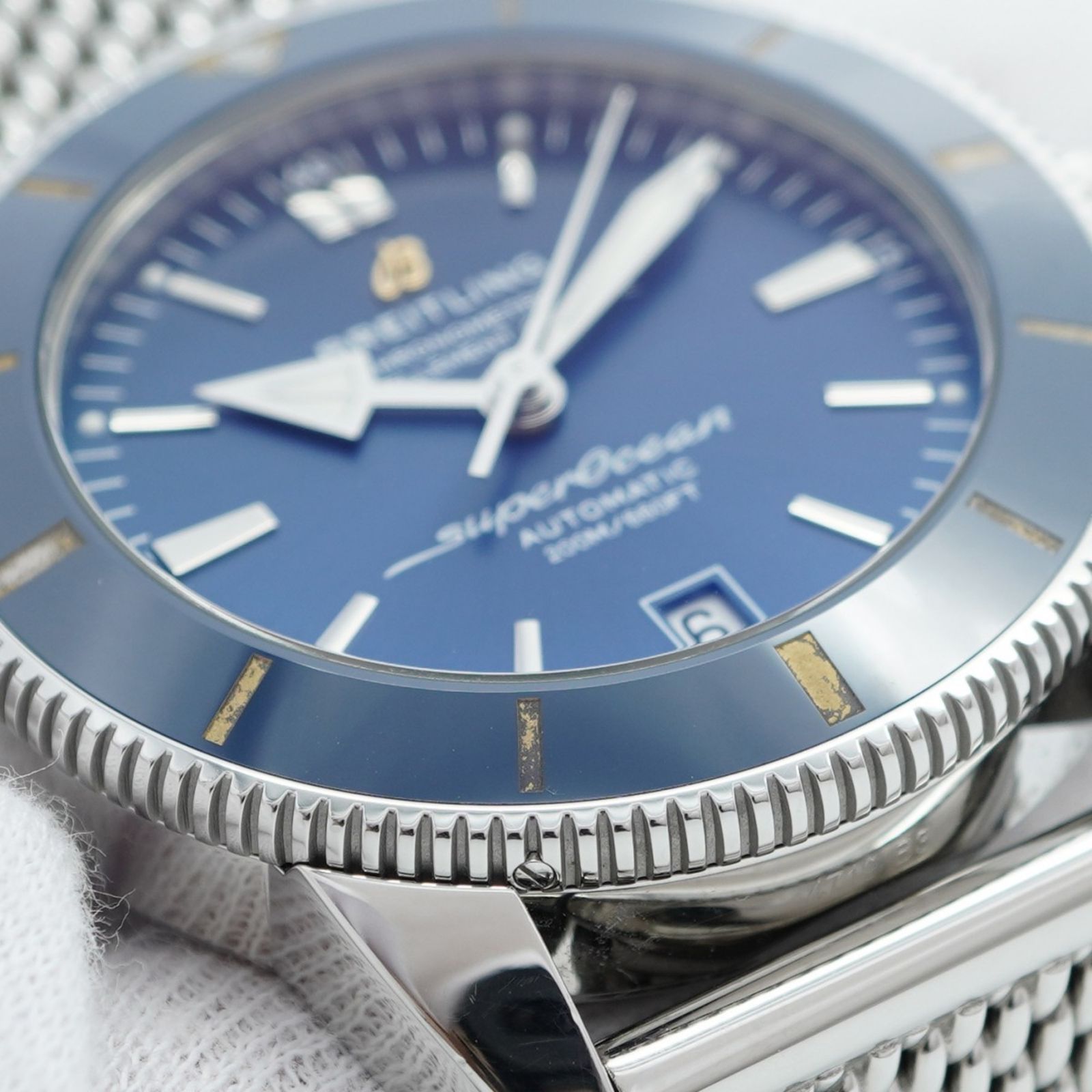 ブライトリング スーパーオーシャン ヘリテージII AB2010 青文字盤