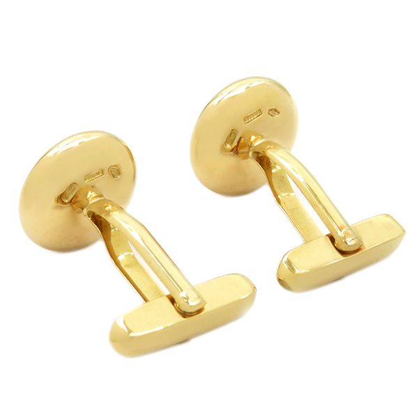 ブルガリ BVLGARI カフス ボタンモチーフ K18YG K18WG イエロー  