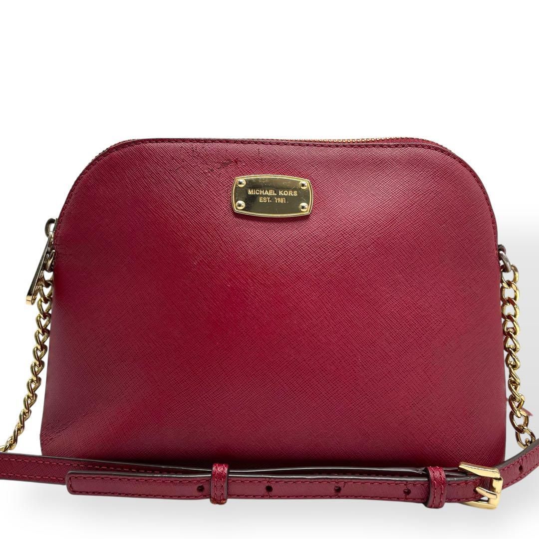 【極美品】 マイケルコース ショルダーバッグ ワンショルダー レザー 赤 レッド 良品 MICHAEL KORS マイケルコース ショルダーバッグ レザー