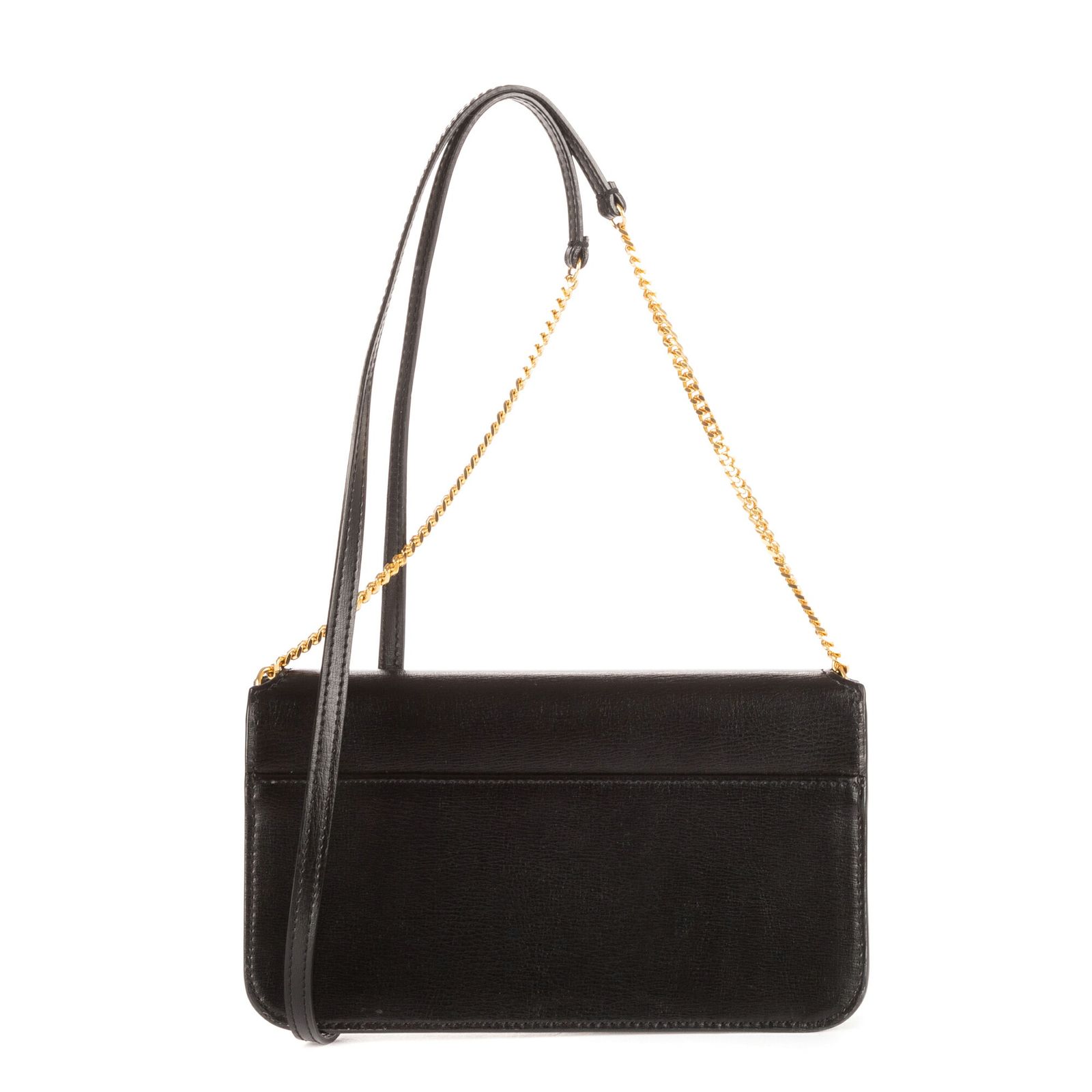 LAURENT イヴサンローラン黒カーフスキンレザーN