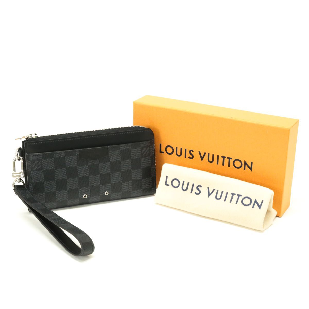 ルイヴィトン LOUIS VUITTON ジッピードラゴンヌ ダミエグラフィット (PVC / レザー) N60379 長財布 L字ファスナー  ロングウォレット クラッチ バッグ ストラップ付 メンズ グレー / ブラック 極美品 中古 maw15014 - メルカリ