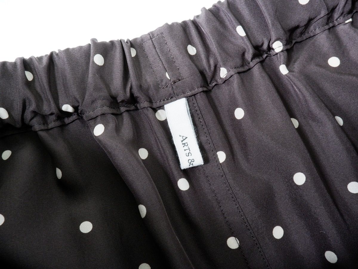 pantsドット柄シルク サルエルタイパンツ