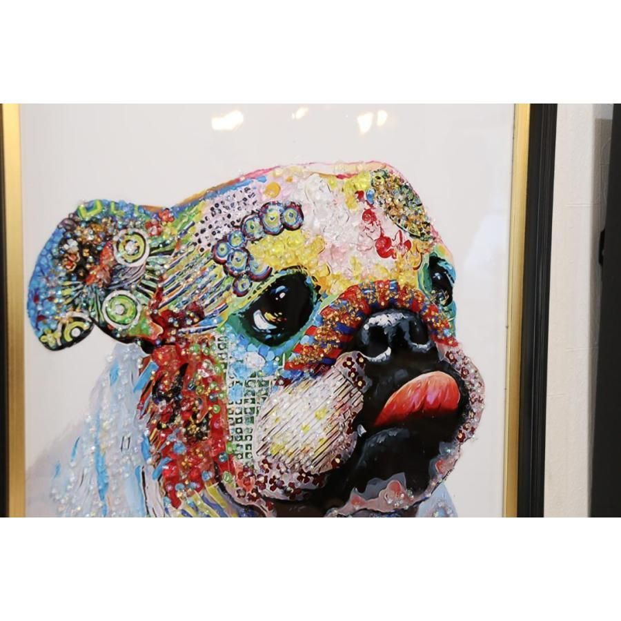 アートフレーム フレンチブル キャスパー ブルドッグ クリスタル