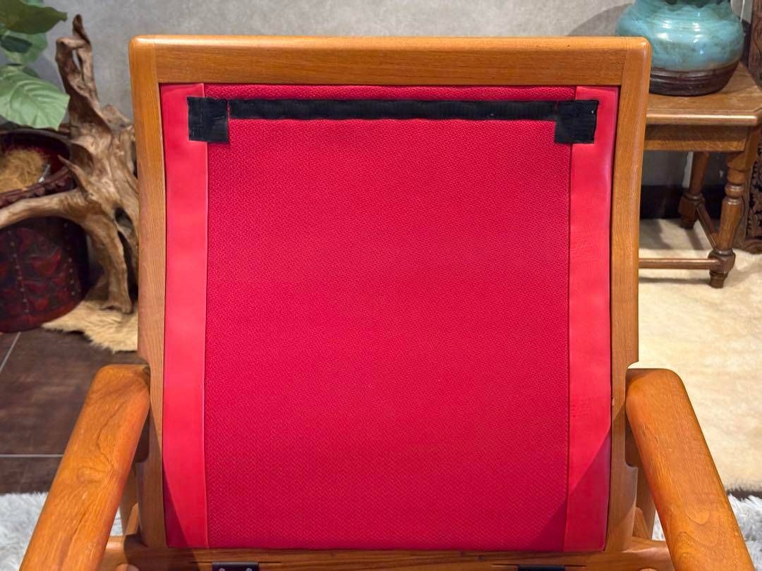 Ｌオルセン&サン L. olsen & son チーク無垢材　レッドレザー　IN Lオルセン&サン L. olsen & son チーク無垢材 レッドレザー IN