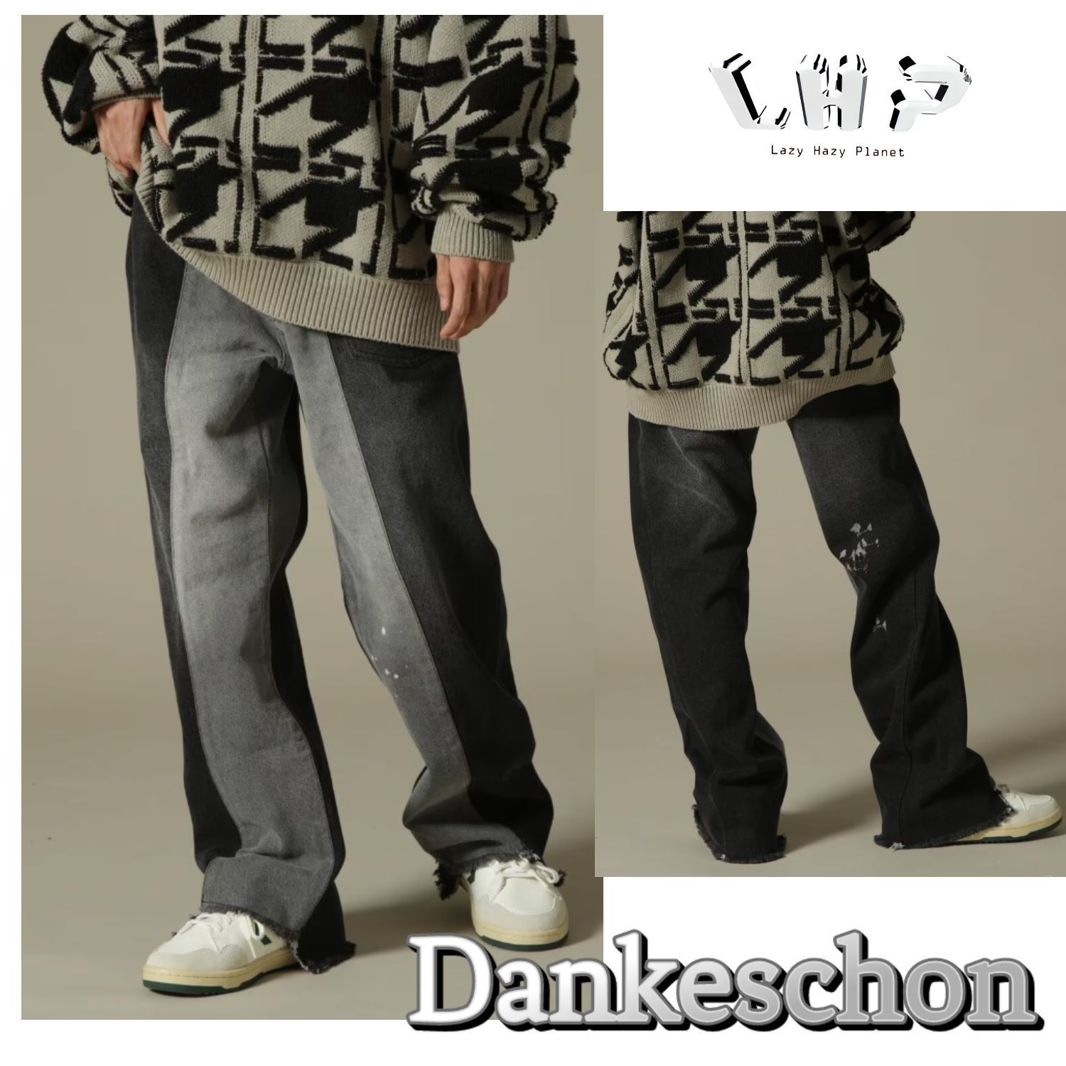 Dankeschon/ダンケシェーン/reDNM ANGLE90/リメイクデニムパンツ 