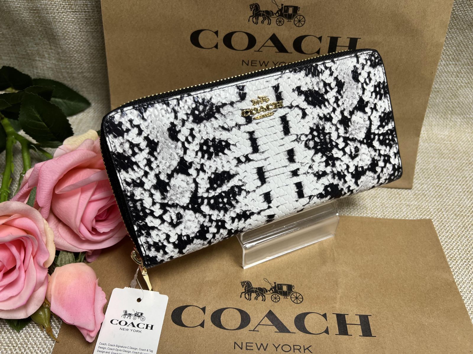 コーチ COACH 長財布 財布 シグネチャー アコーディオン ジッピー