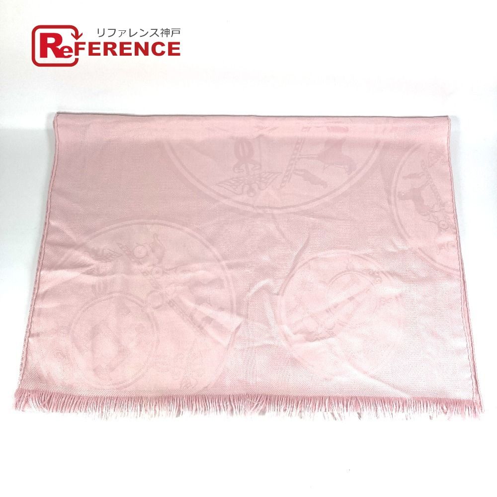 HERMES エルメス ストール ストール ニュー リブリス カシミヤ ローズ パール ピンク