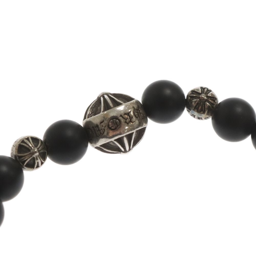 chrome hearts クロムハーツ　オニキス　ビーズ ブレスレット　4mm CHROME HEARTS クロムハーツ マットブラックオニキス ビーズ