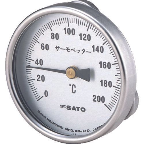 【新品・7営業日以内発送】【即納在庫品】2340-20 バイメタル式表面温度計 サーモペッター ０～２００℃ ２３４０－２０ バイメタル式表面温度計 佐藤 佐藤計量器製作所 SATO【沖縄離島販売不可】