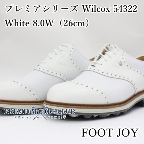 新品 フットジョイ プレミアシリーズ ウィルコッックス Wilcox 54322 ホワイト 8.0W（26cm） シューズ 2025年継続 日本未発売 US天然皮革モデル！ [2832]