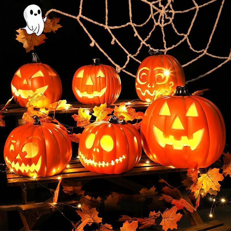 ランタン かぼちゃの置物 ハロウィン オブジェ カボチャ 野菜 ランプ  インテリア 発光装飾 小道具 LED ガーデニング 雑貨 ガーデン雑貨