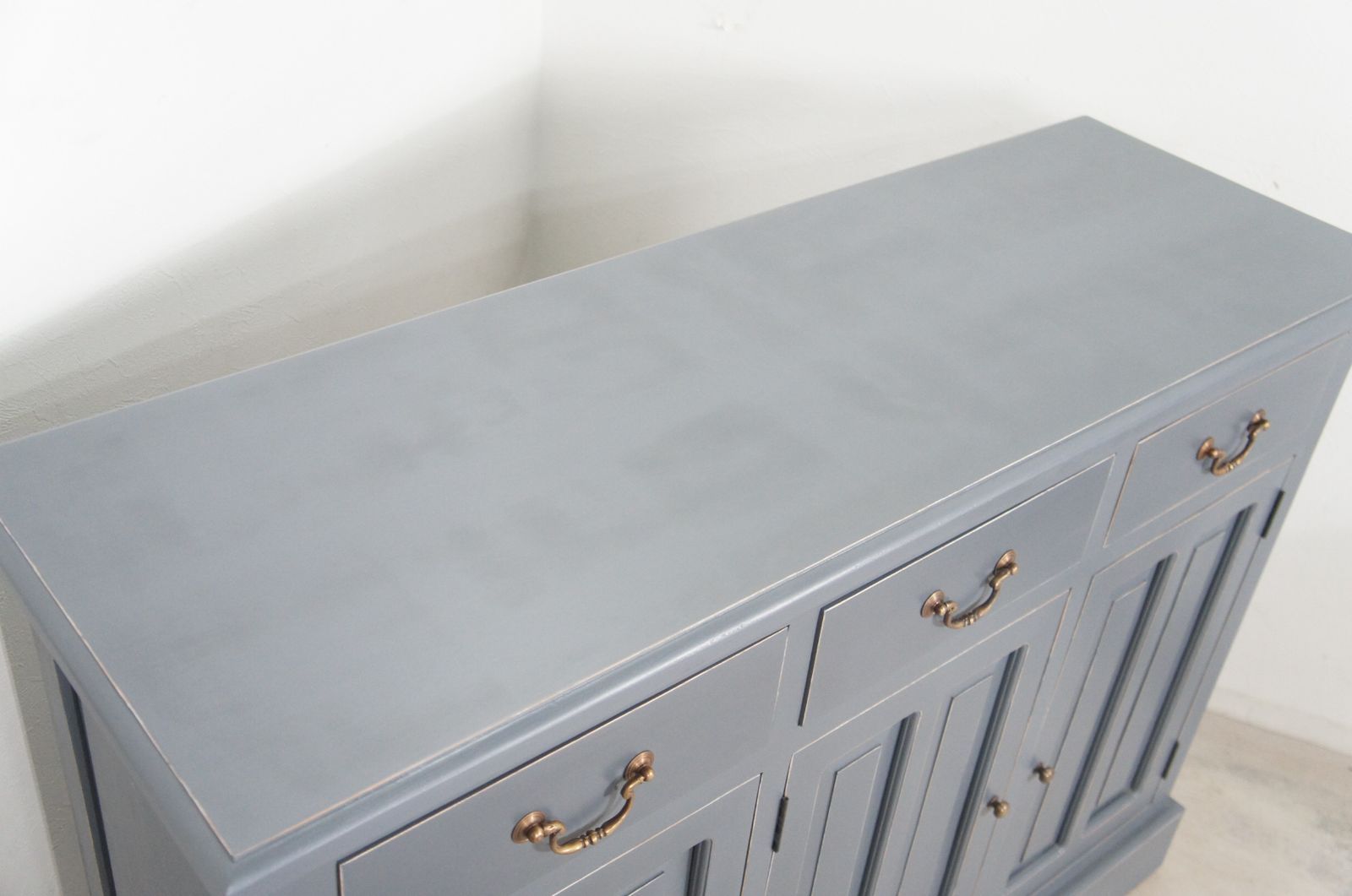 アンティーク調 レジスターカウンター サイドボード 3ドロワー oth-224-GRY