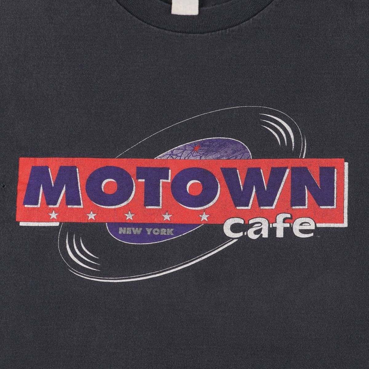 古着 90年代 MOTOWN CAFE モータウンカフェ アドバタイジングTシャツ 