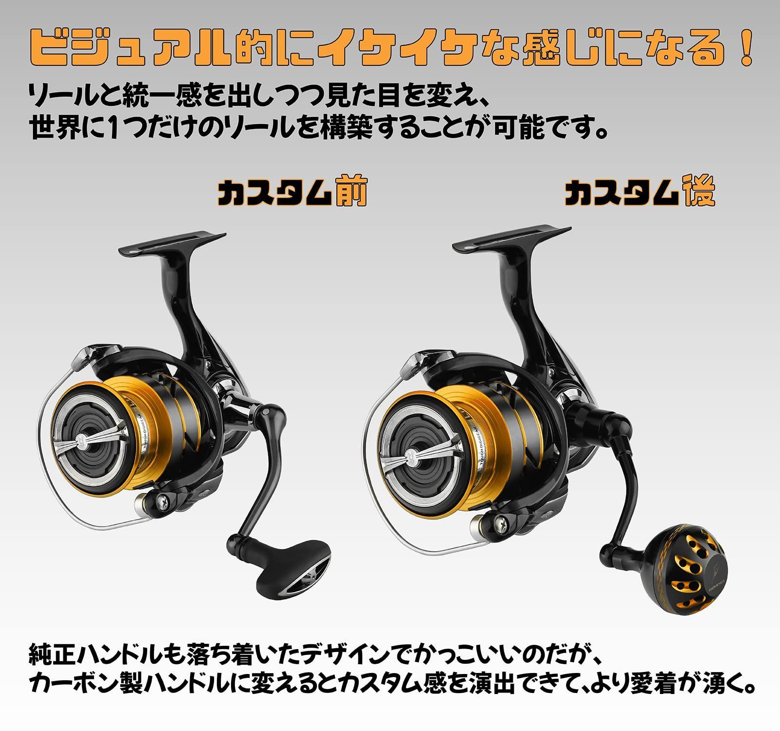 在庫処分】(シマノ用 (ブラックシルバー) カスタムパーツ ハンドルノブ