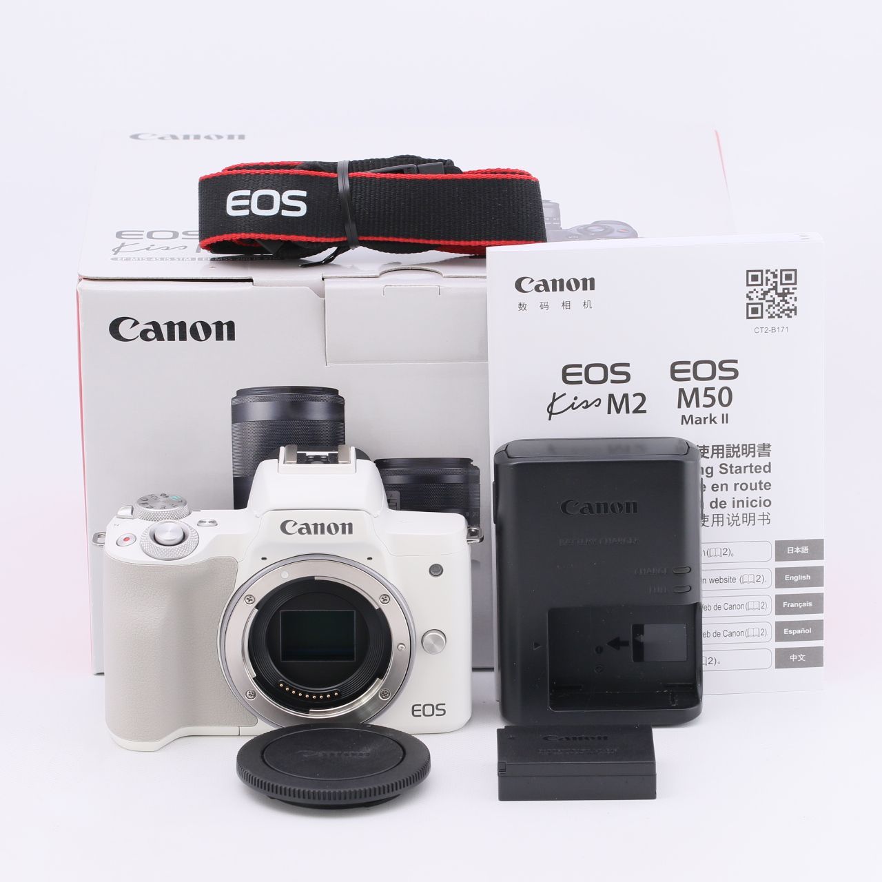 Canon ミラーレス一眼 EOS Kiss M2 ボディ ホワイト カメラ本舗｜Camera honpo メルカリ