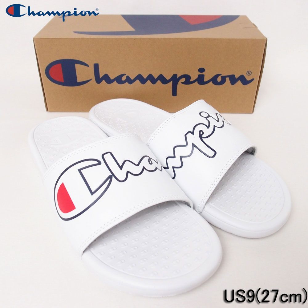 Champion チャンピオン ロゴ PUシャワーサンダル WH US9 - メルカリ