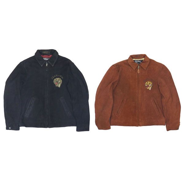 AVIREX レザージャケット パッチ スエード フルデコ L AVIREX