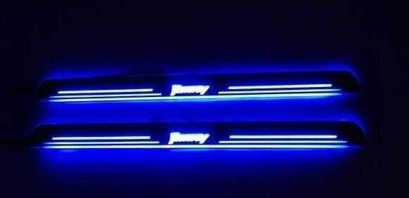 ジムニー JB23/33/43 スカッフプレート LED 青 シーケンシャル 流れるタイプ 最新設計 ドレスアップ 足元 カーパーツ  SUZUKI内装関係 - メルカリ