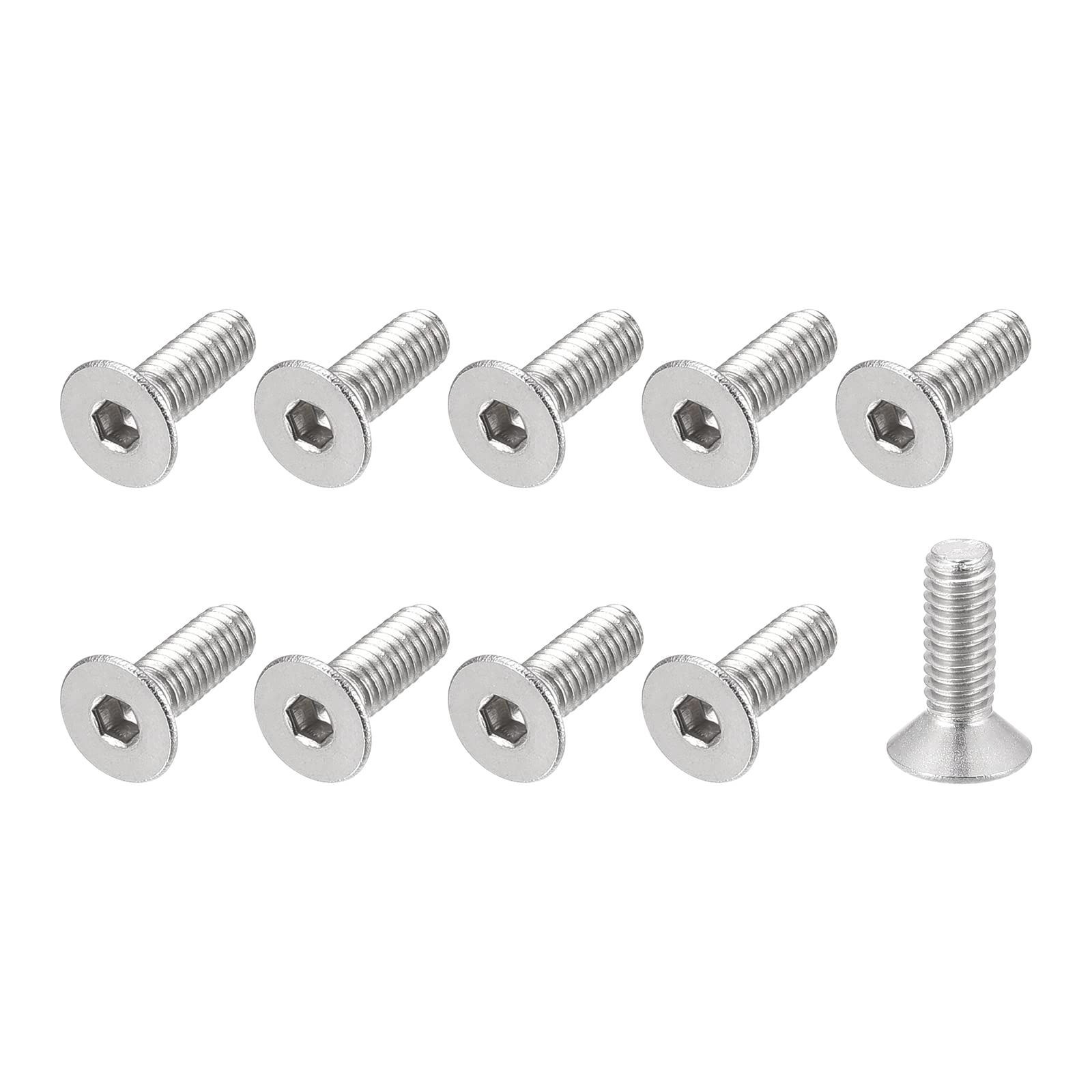 METALLIXITY フラットヘッド皿機械ネジ M4 x 12 mm 40個 304ステンレス鋼 ソケットヘッドキャップネジ 機械 家具 DIY用