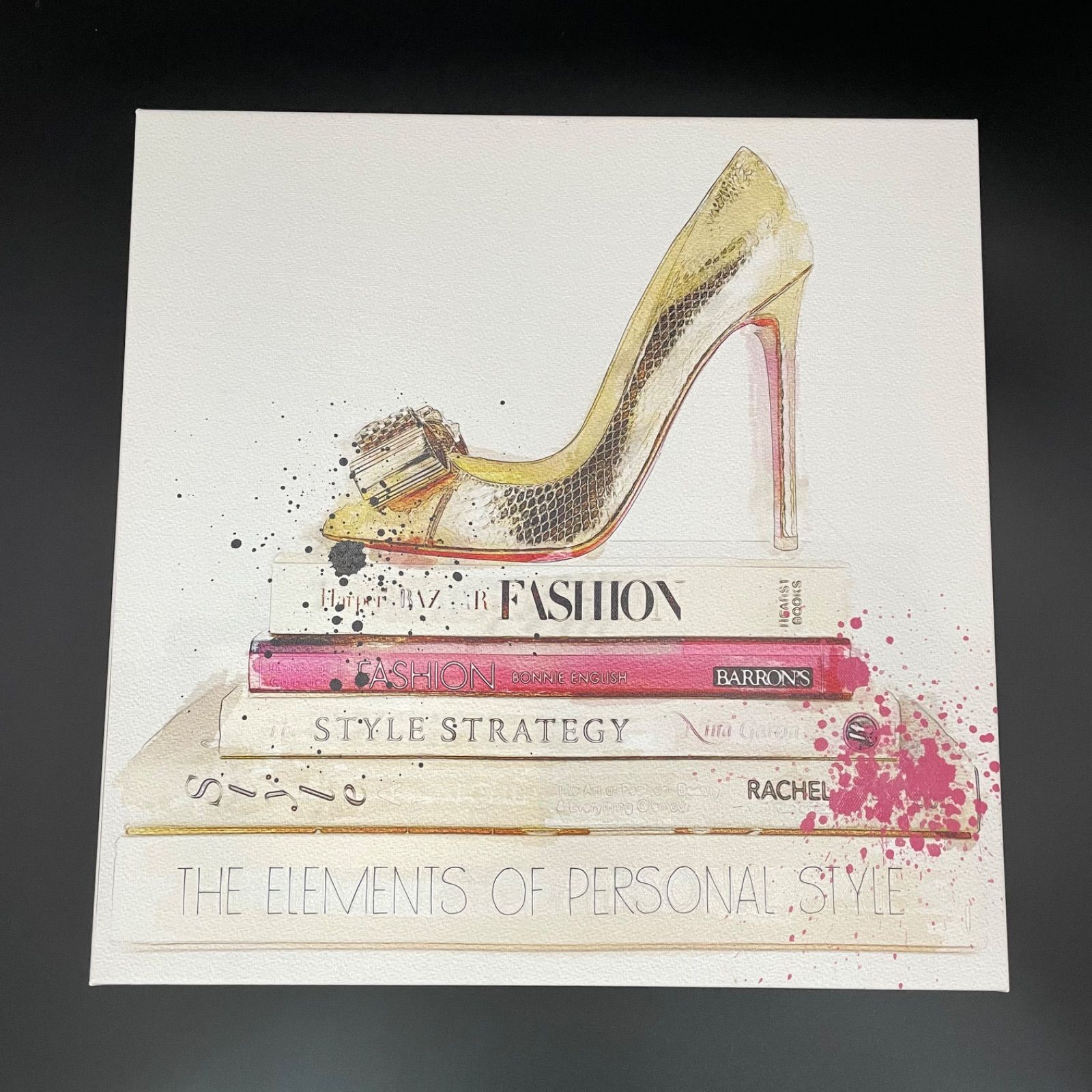 ◇ オリバーガル ◇ GOLD SHOE AND FASHION BOOKS キャンバス アート