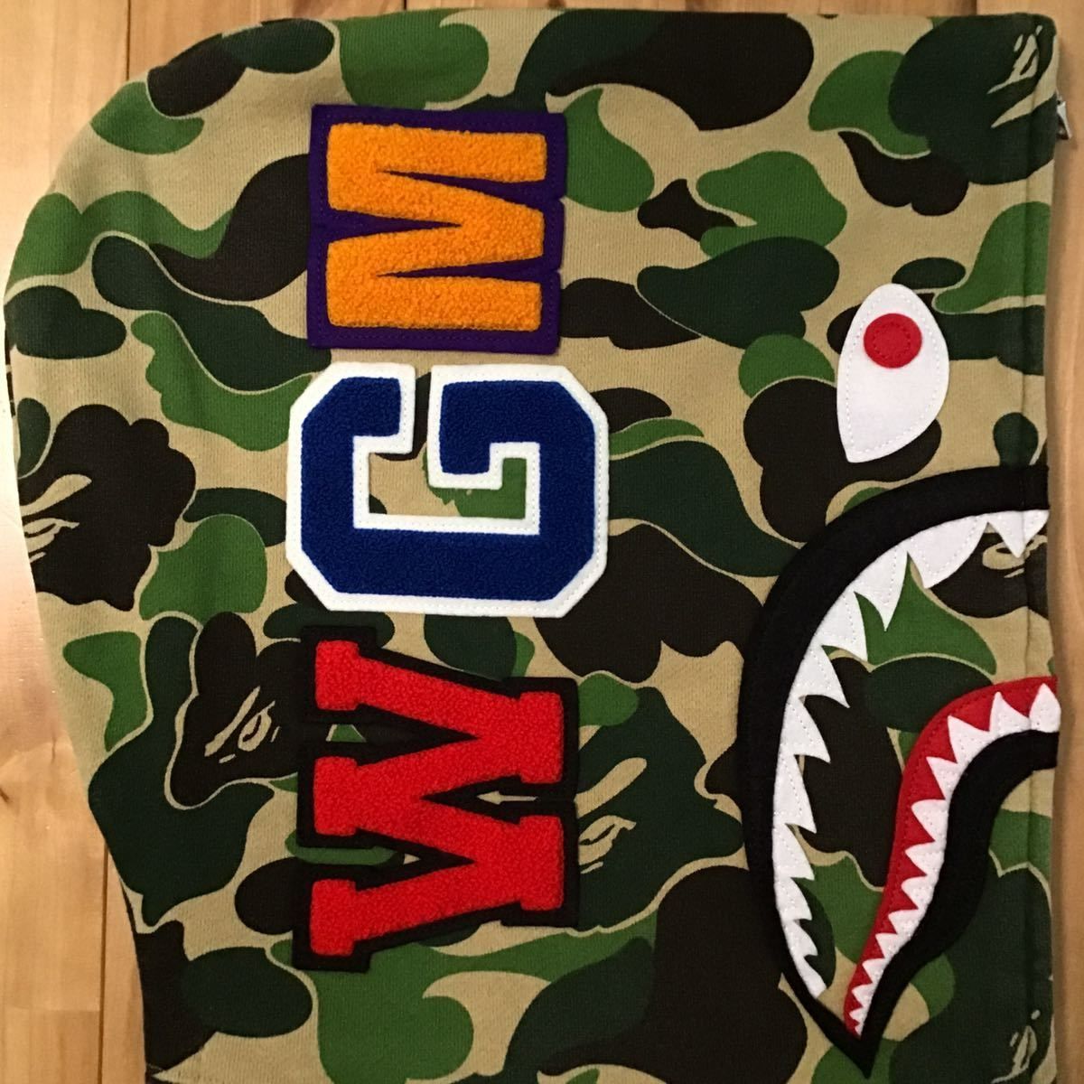 ☆XL☆ ABC camo green シャーク パーカー shark full zip