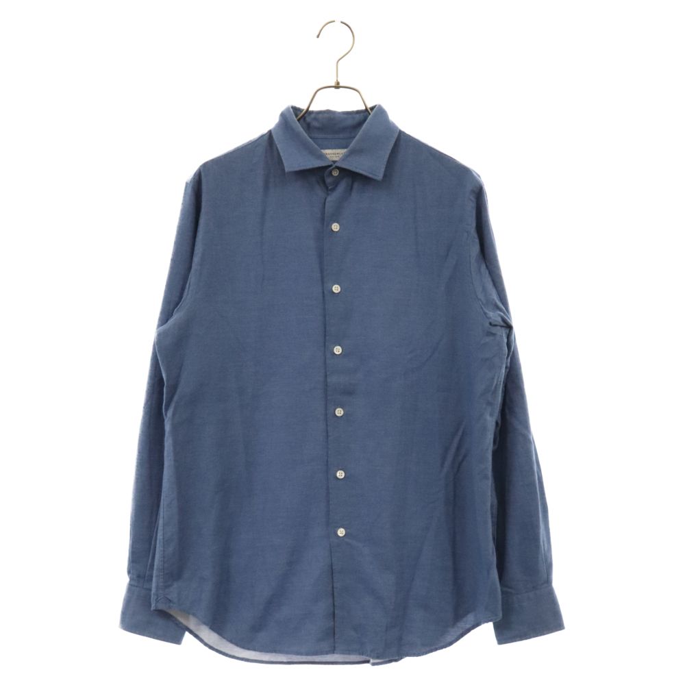 TOMORROWLAND (トゥモローランド) カシミヤ混 オーバーサイズ長袖シャツ WS018CU ブルー