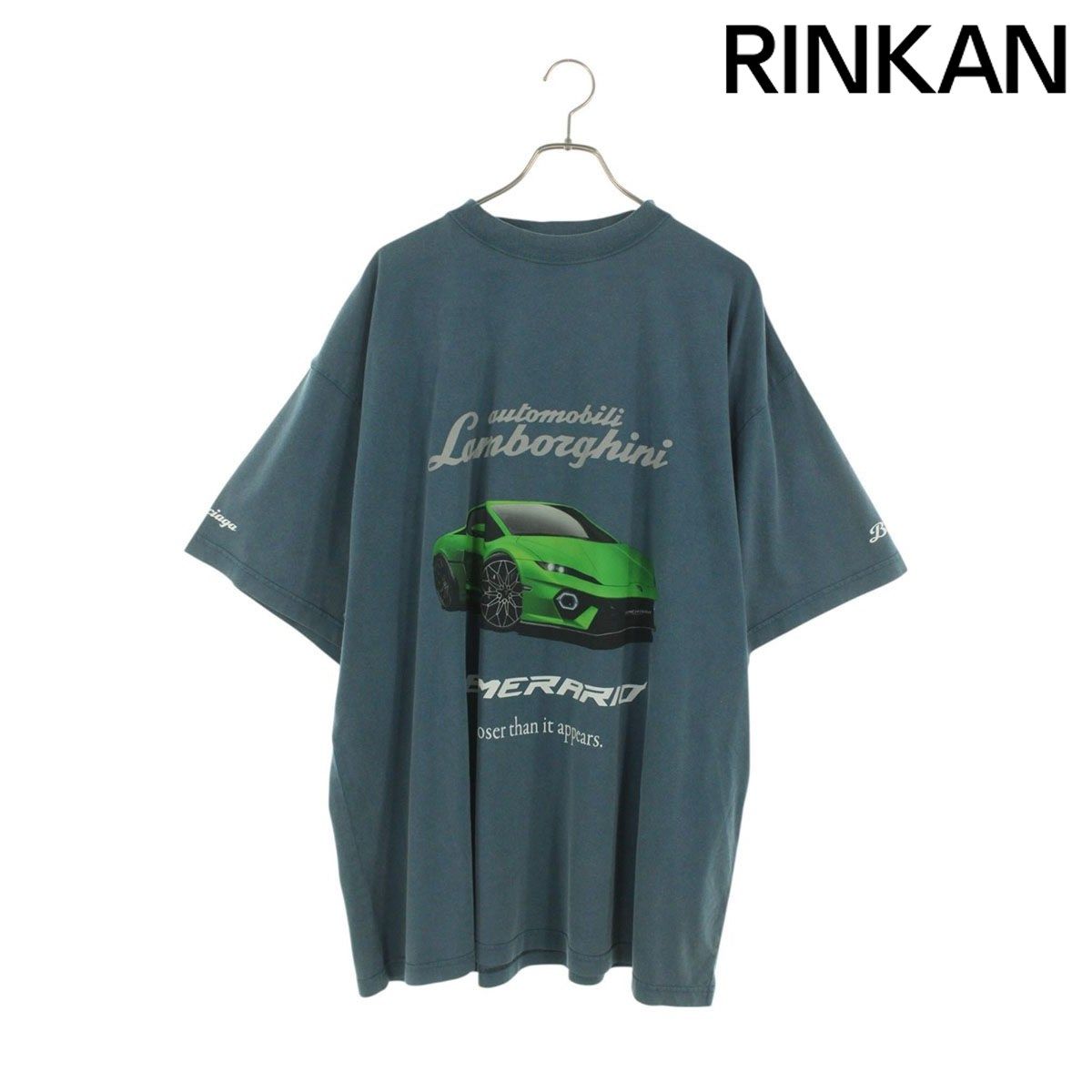 バレンシアガ 25AW 831305 TSVP9 ランボルギーニロゴプリントオーバー  