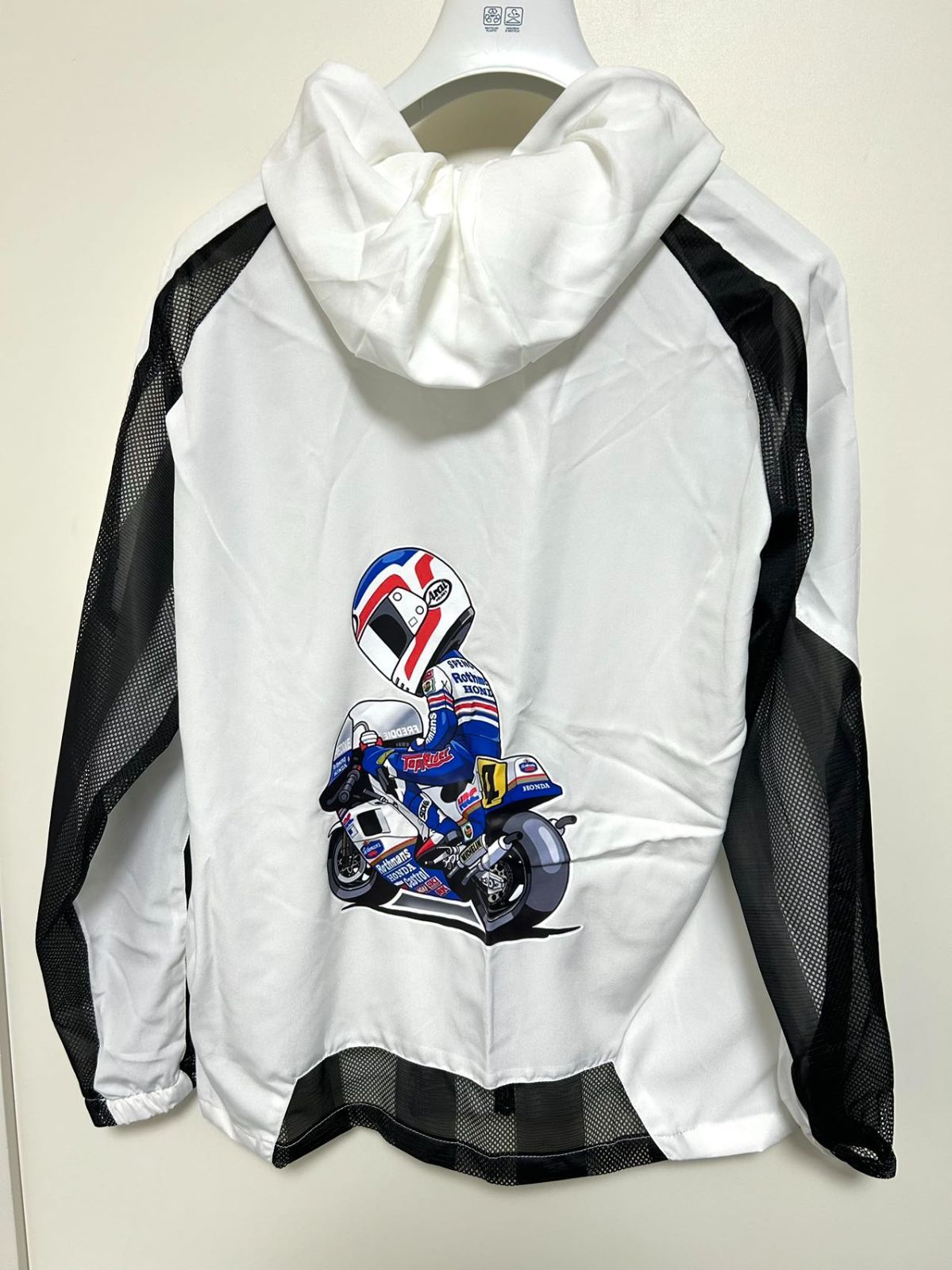 アウトレット新品 L ロスマンズ Rothmans RACING HRC MotoGP NSR 防風 レーシング ジャケット バイクウエア アウトドア