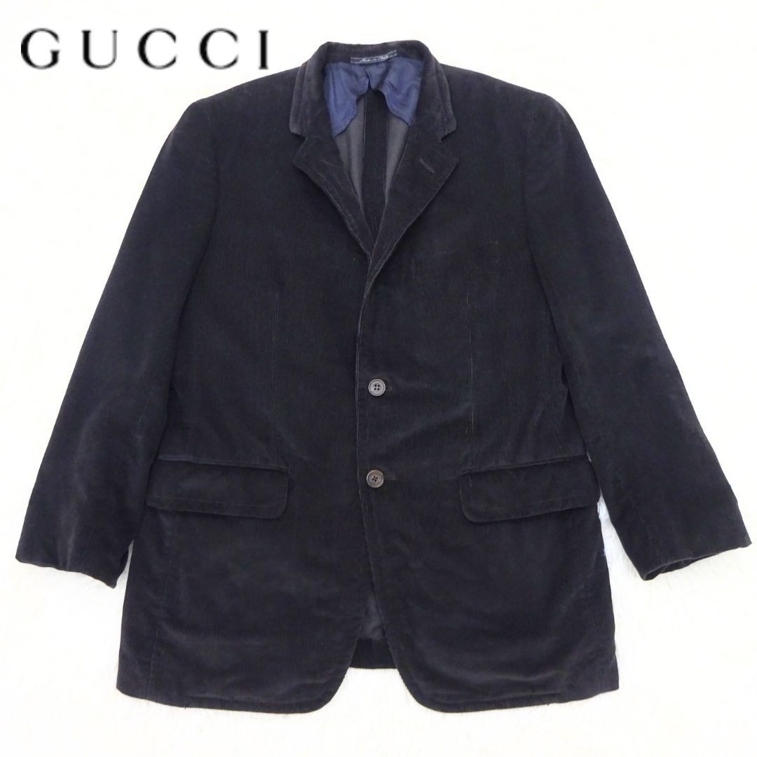 極希少】GUCCI グッチ ジャケット コーデュロイ ダークブラウン こげ茶 