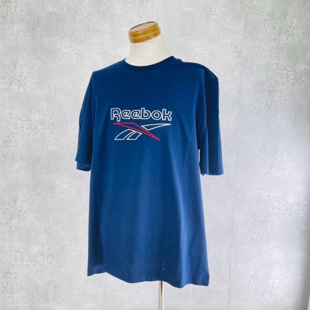 新品未使用 Reebok リーボック メンズ 半袖Tシャツ Lサイズ ネイビー 