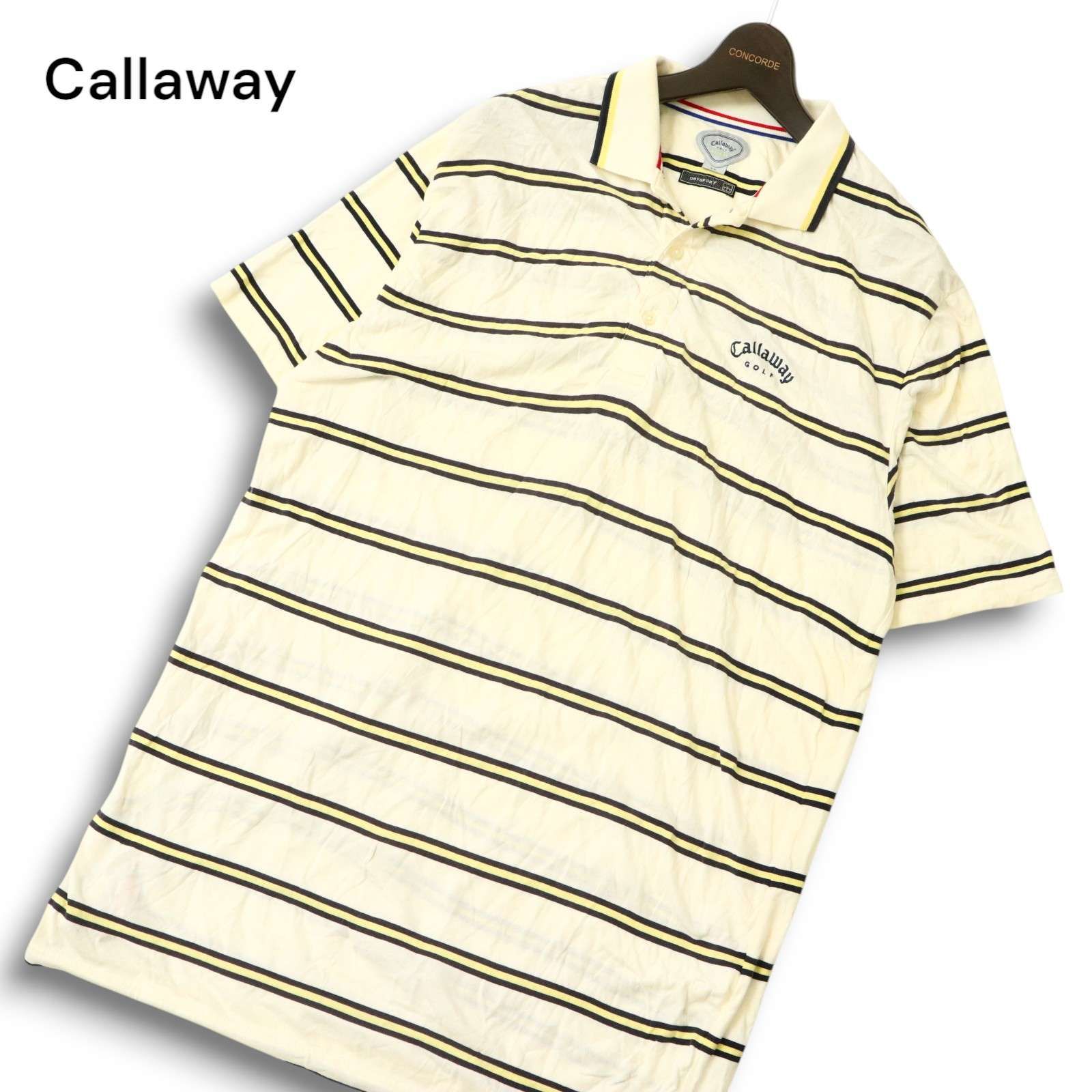 Callaway DRYSPORT 半袖ポロシャツ ゴルフウェア ボーダー Callaway キャロウェイ ゴルフ X-SERIES 春夏 DRYSPORT☆ ボーダー