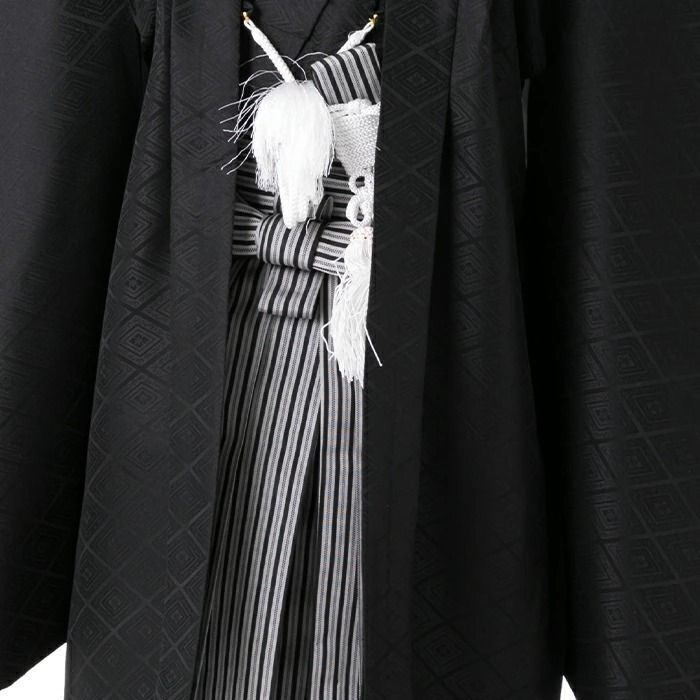 羽織袴 着物 フルセット 紋付 男児 ジュニア用 七歳用 長襦袢 雪駄付き 