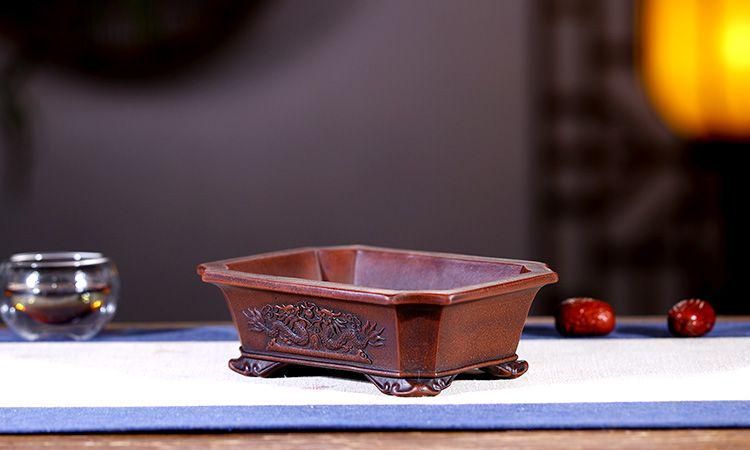 長方鉢 竜盆 中国宜興 紫砂の鉢 盆栽鉢 植木鉢 小品盆栽鉢 大品盆栽鉢 中国宜興 長方竜盆 紫砂の鉢 盆栽鉢 植木鉢 小品盆栽鉢 大品盆栽