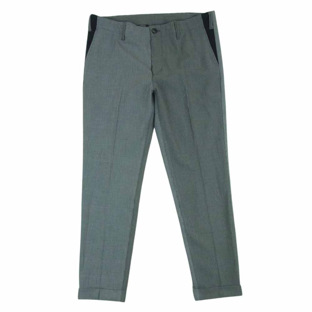 1piu1uguale3 ウノピュウノウグァーレトレ MRP542 PRY086 CRAZY RIB SLACKS 2WAY ストレッチ クレイジーパターン リブ スラックス パンツ グレー系 7【中古】