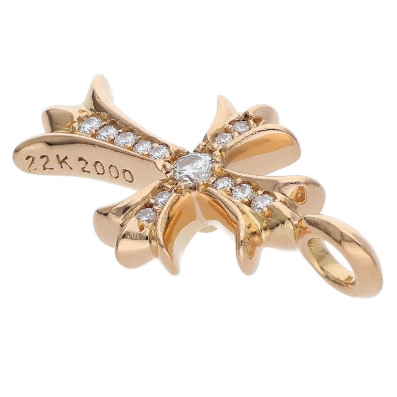 クロムハーツ 22K TNY CRSF P/DMND/タイニーファットクロス PAVEダイヤ