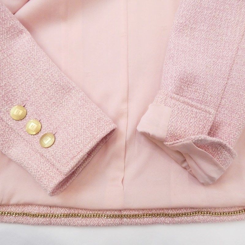 【セットアップでクールに♪】CHANEL☆ジャケット canal deux Luxe】 ウールブレンドギャバ セットアップ