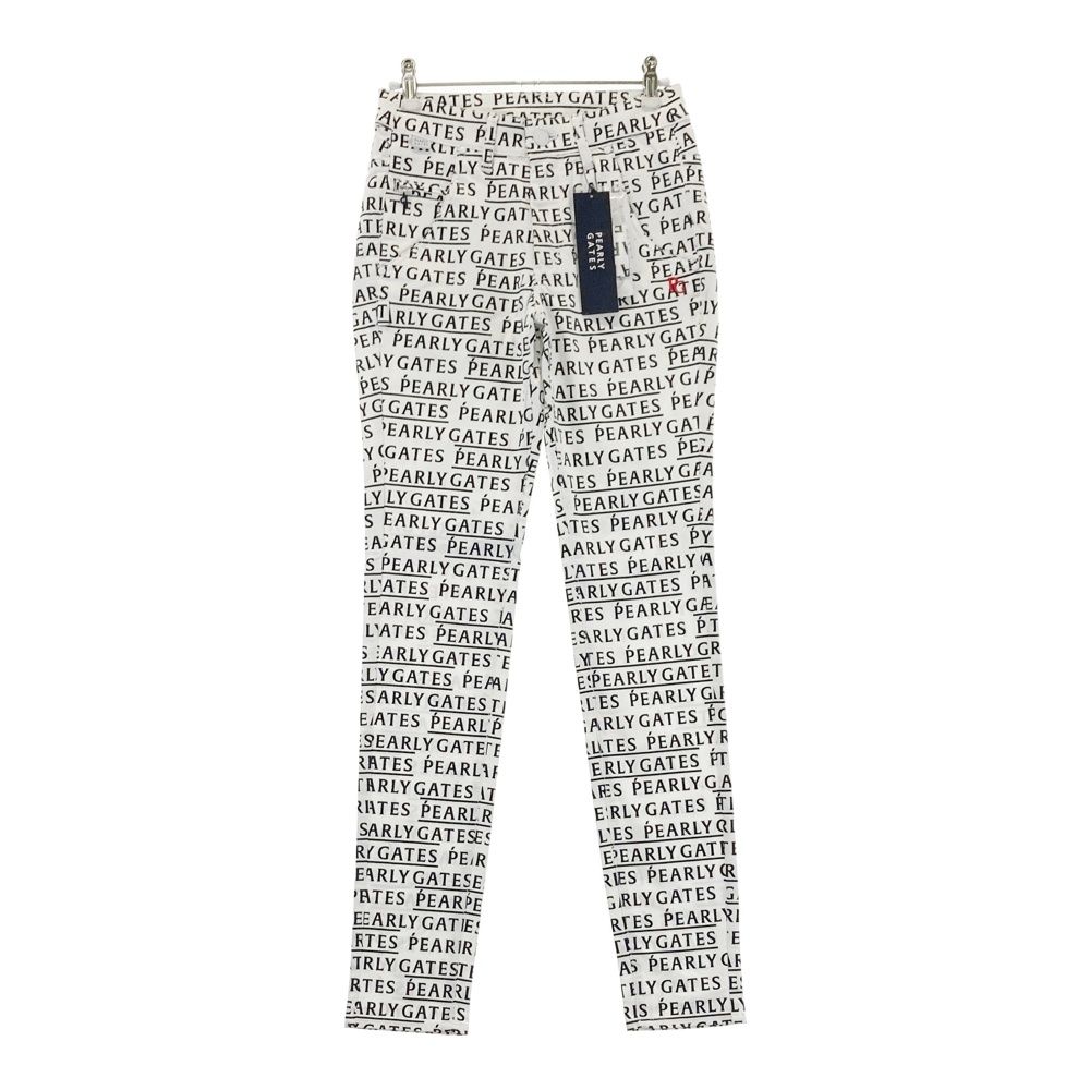 サイズ 00 PEARLY GATES パーリーゲイツ 055-2131314 ストレッチパンツ ロゴ 総柄 ホワイト系 240101535072 ゴルフウェア レディース ストスト
