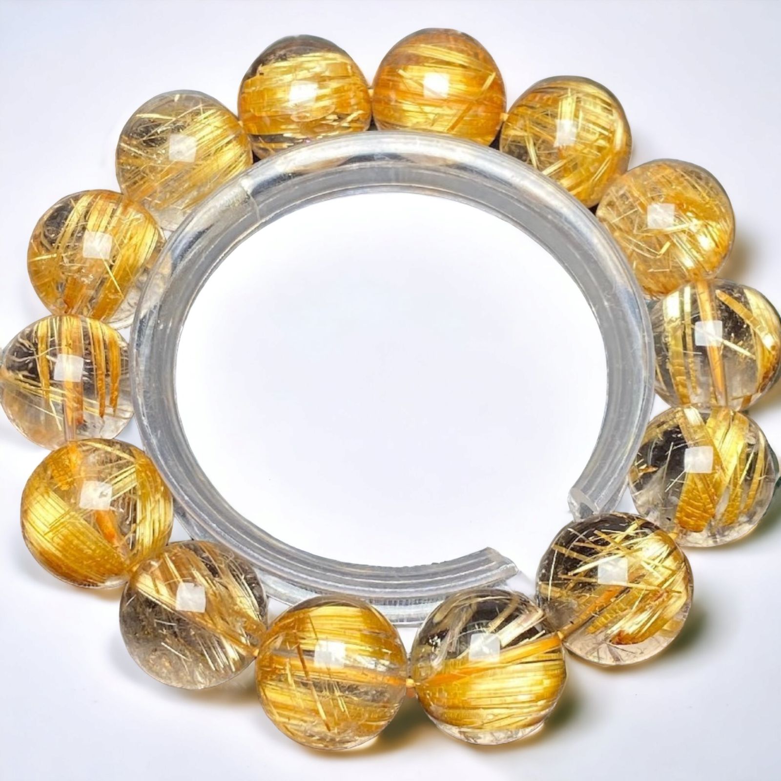 最終・キャッツアイゴールドタイチンルチルクォーツ[23DG]15.4mm 極品  