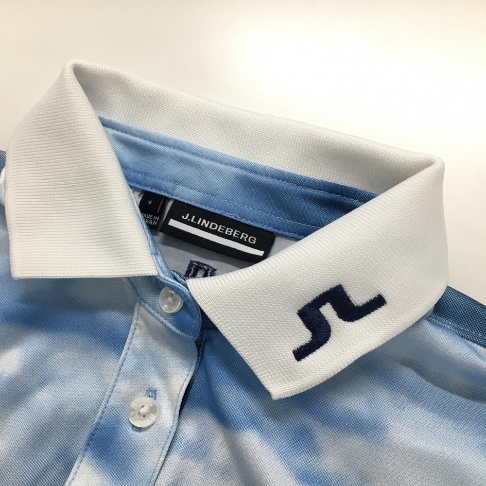 超美品】ジェイリンドバーグ 半袖ポロシャツ 黒×白 胸元ロゴライン