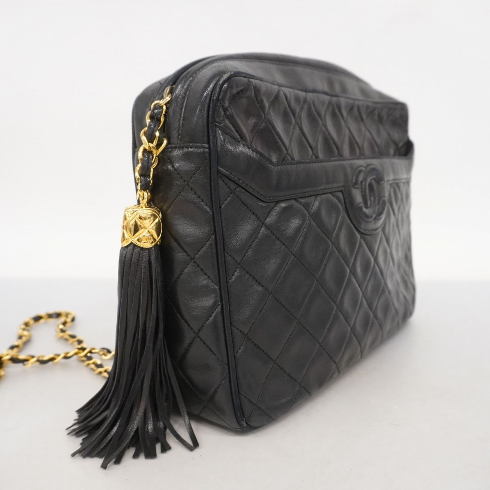 CHANEL シャネル ショルダーバッグ　ラムスキン チェーン ブラック 楽天市場】シャネル CHANEL チェーンショルダーバック