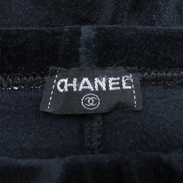 wxc シャネル CHANEL パンツ 黒 スパッツ レギンス ココマーク