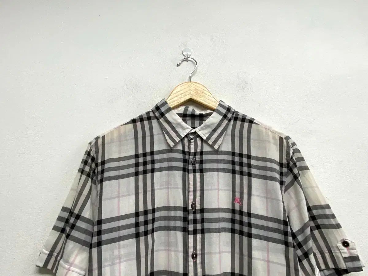 BURBERRY(バーバリー ) リネン シャツ チェック柄 M ー L