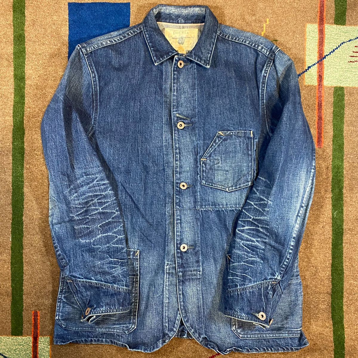 RRL ダメージ加工 デニムカバーオール ラルフローレン-- - カバーオール