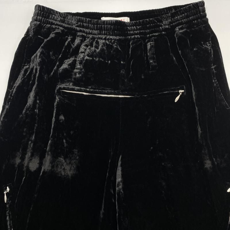 中古】MASU MASU 23AW Velvet Zipper Easy Pants ブラック