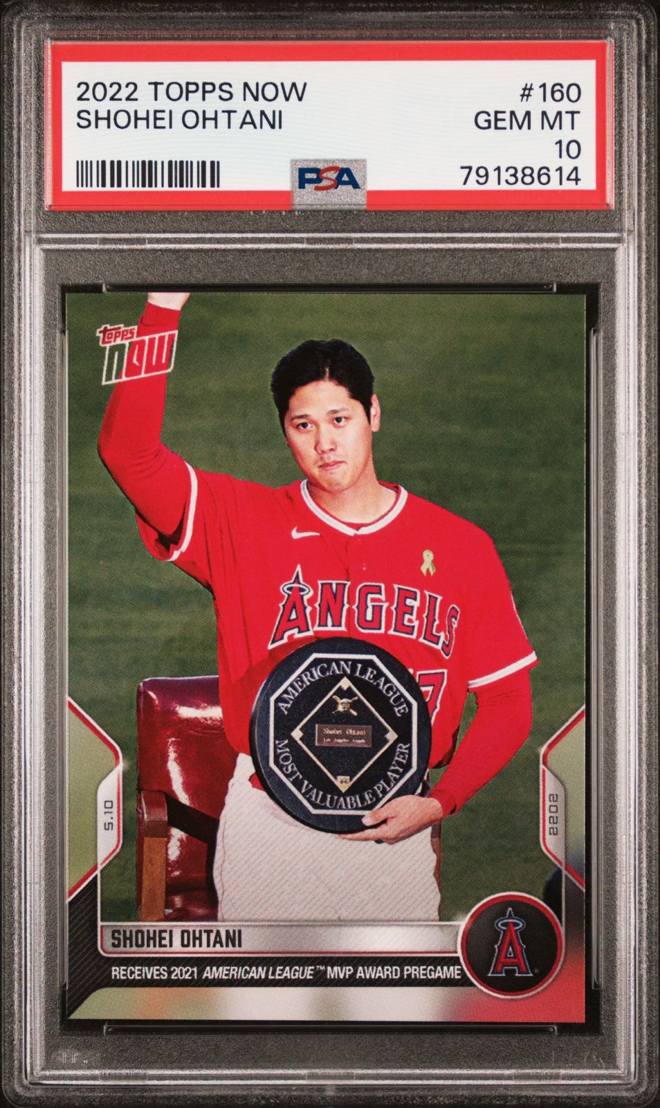 PSA10 大谷翔平 2022 Topps Now #160 2021年アメリカリーグMVP - メルカリ